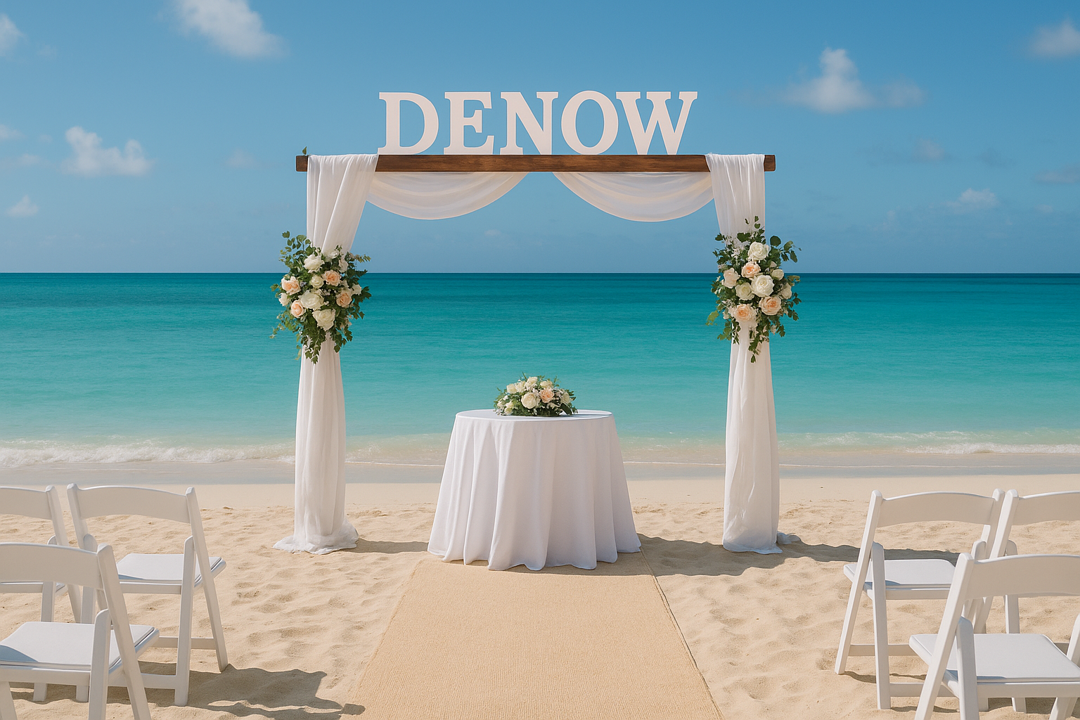 Wedding arch on the beach